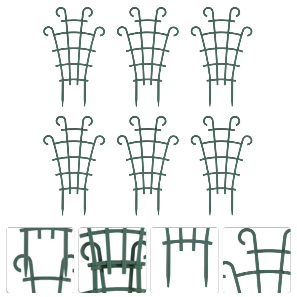 

6 Pcs Climbing Bracket Stands Plants Supporting Faux Indoor Ring Plastic Trellis Artificial Outdoor