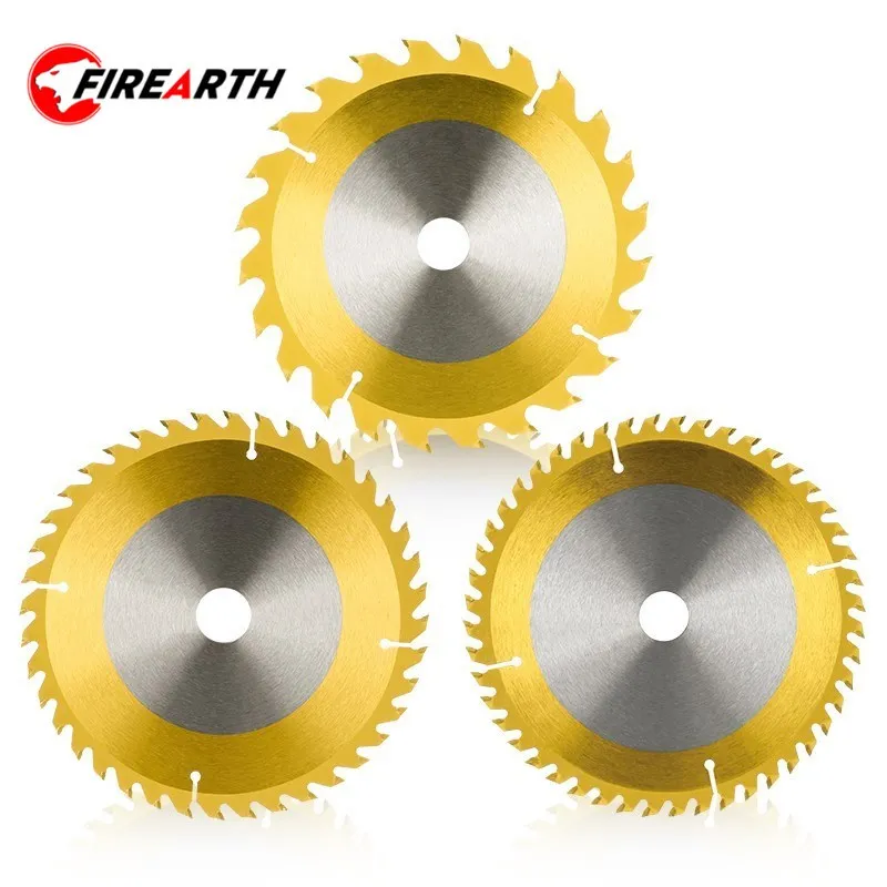 

Firearth 165mm TCT Saw Blade 24T 60T Titanium Coated Carbide Ciculrar Saw Cutting Disc Wood Saw Blade For Woodworking