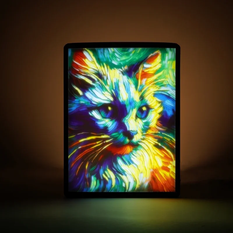 Для Bambu Lab CMYK светодиодная подсветка литофан 3D-печать литофана фото