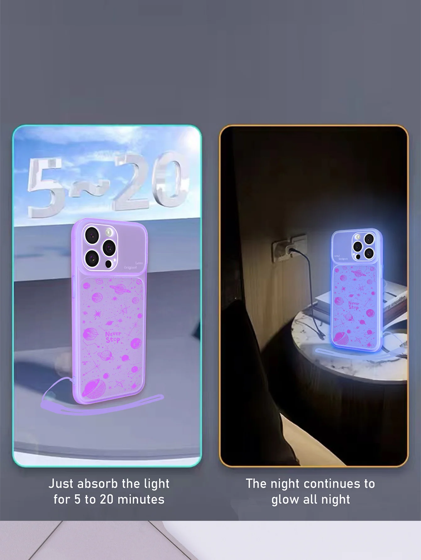 Роскошный светящийся прозрачный силиконовый чехол с ночным светом для телефона