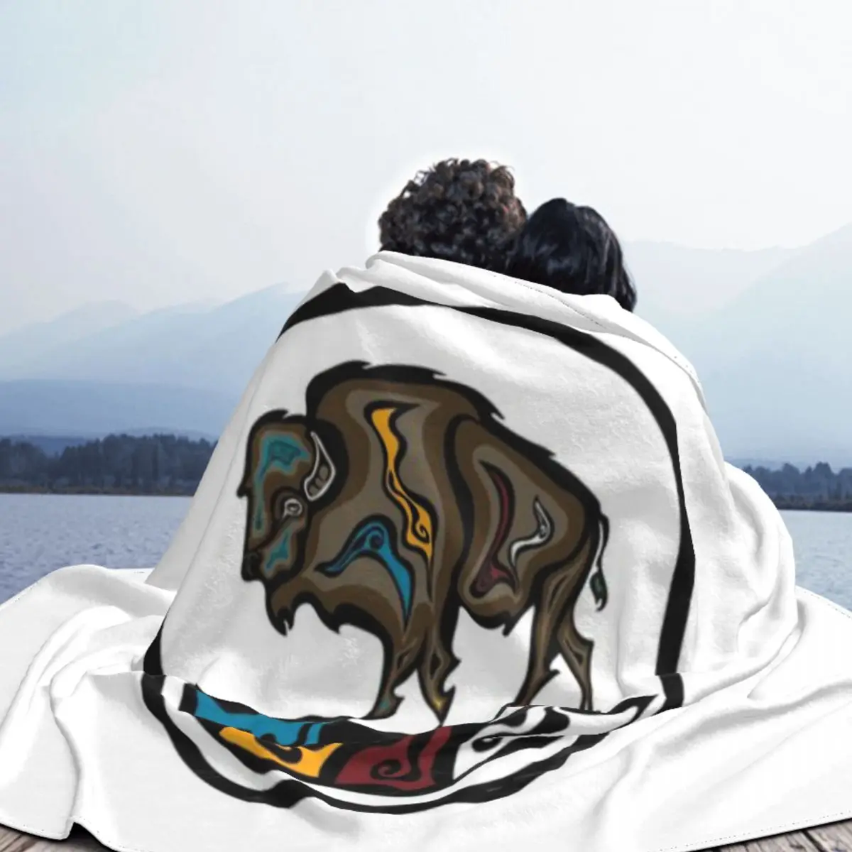 Buffalo Respect Directions WAWEZHI CANADA Коренное ультрамягкое одеяло из микрофлиса