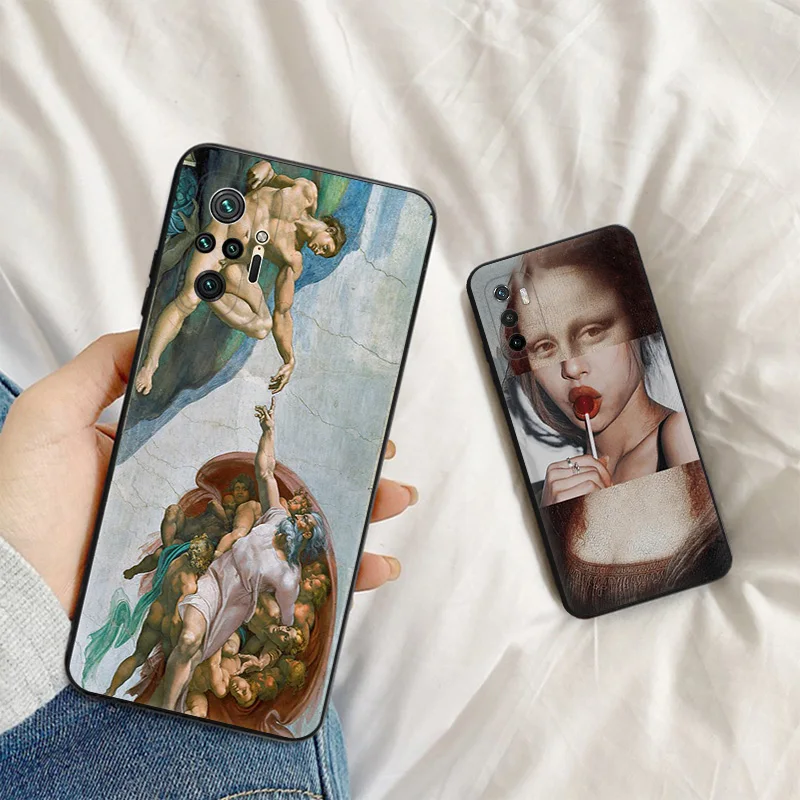 Матовый чехол для телефона Xiaomi Mi Poco F3 F4 F5 X3 X4 X5 M3 M4 Pro GT M5 C40 C50 C51 Дэвид Мона Лиза Ван