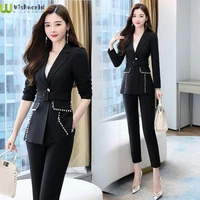 fashion suit set womens 2022 spring dress new style temperament foreign style professional suit two piece set women