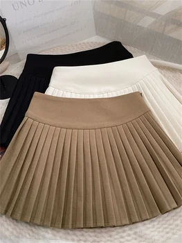 Yitimoky Pleated Skirt Women Mini High Waist Office Lady Black Skirt Autumn Winter 2022 Korean Fashion Clothing Elegant Casual 1