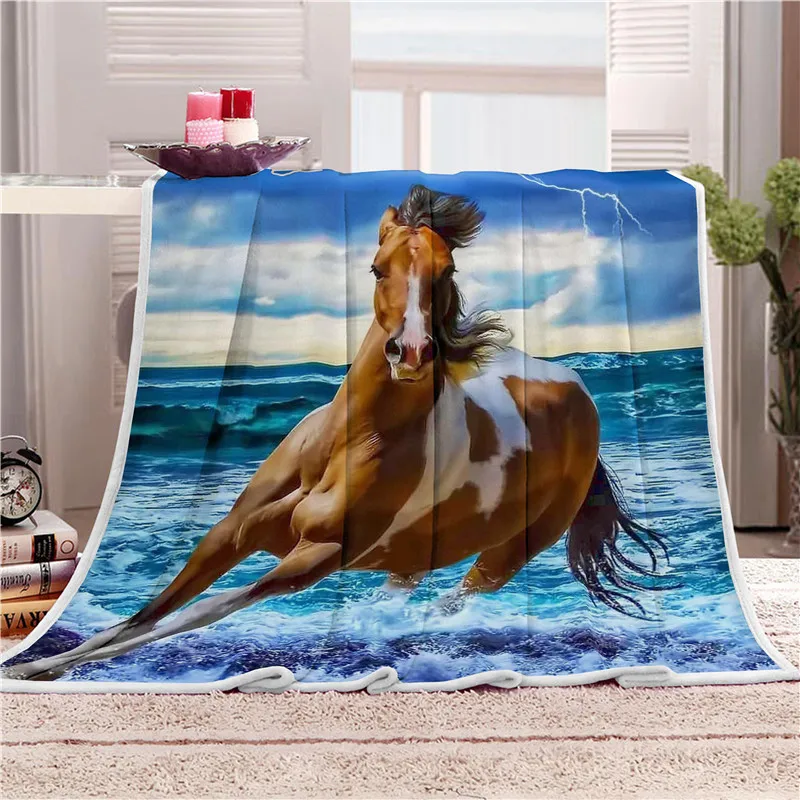 

3D Animal Realistic Printing Thickened Soft Plush Winter Home Children Super Soft Warm Office Double Blanket Best Gift