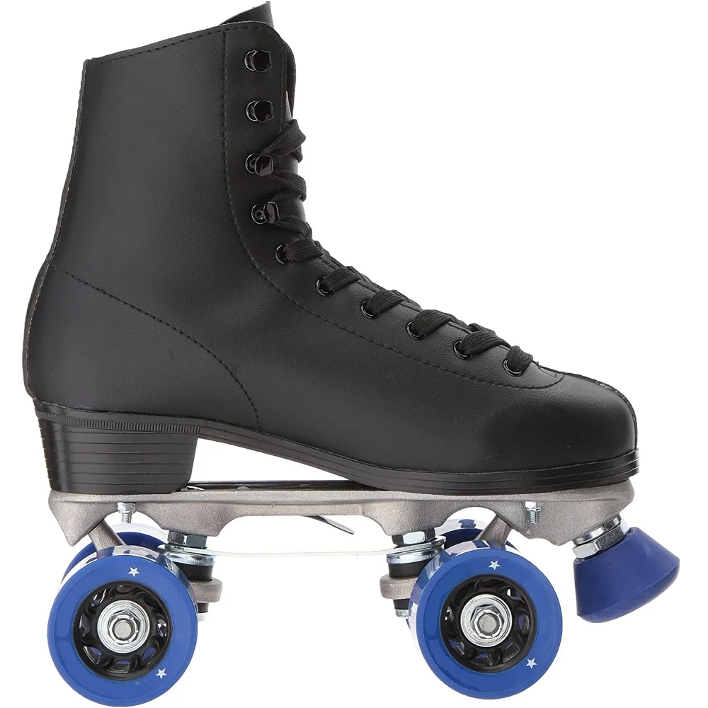 

Men's Classic Roller Skates - Premium Black Quad Rink Skates