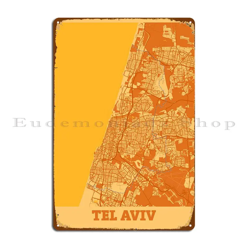 

Карта города закат в Тель-Авив, металлические знаки для кинотеатра, таблички для гаража, создание оловянного знака, плакат