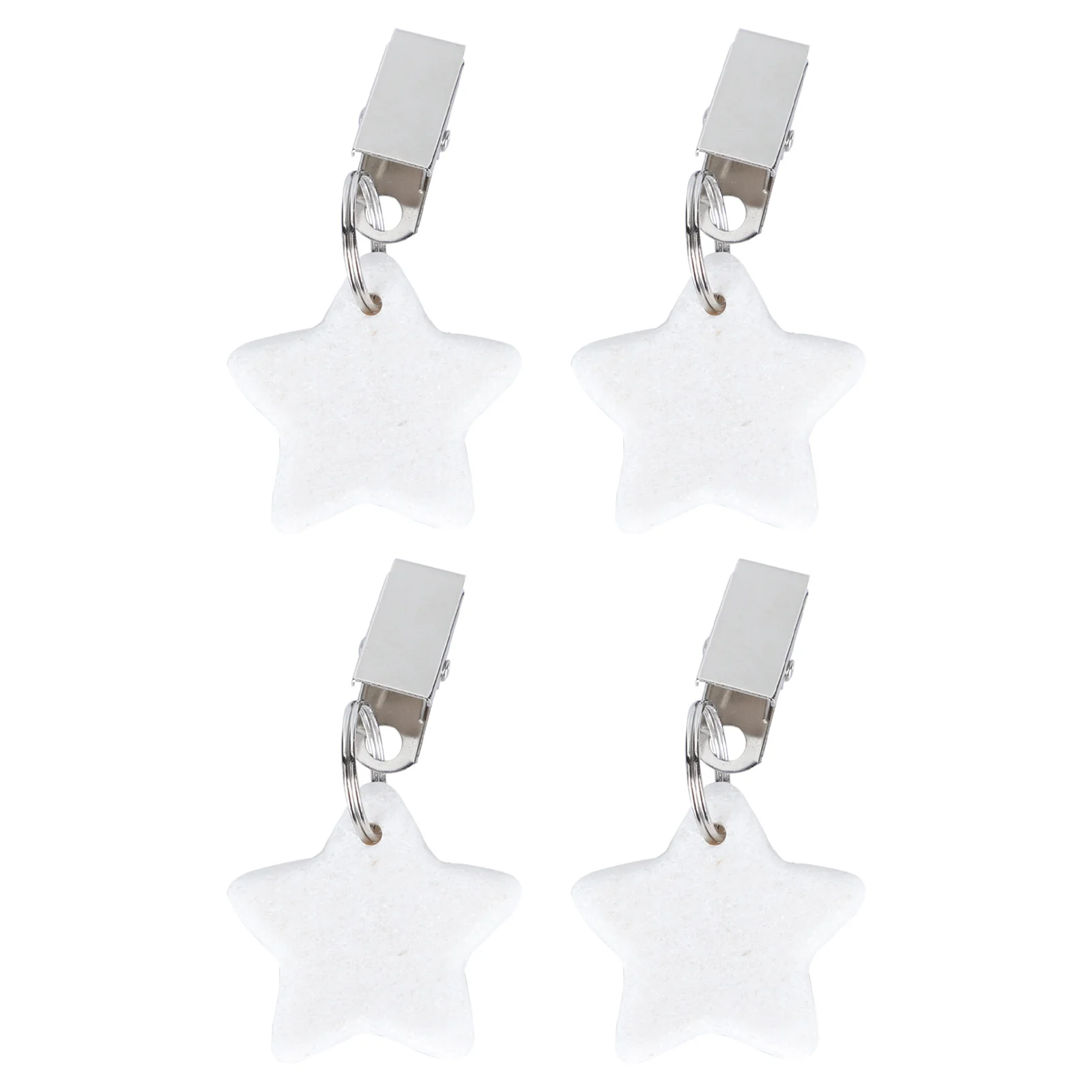 

4 Pcs Tablecloth Pendant Outdoor Weight Ornament Stone Wedding Party Natural Marble Decorative