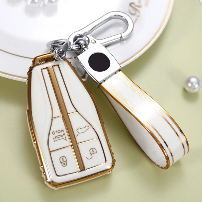 

4 Button Soft TPU Car Key Case Cover Shell For Hongqi HS5 H5 H9 HS7 H7 L5 HS3 L9 Car Holder Smart Remote Car Styling Accessories