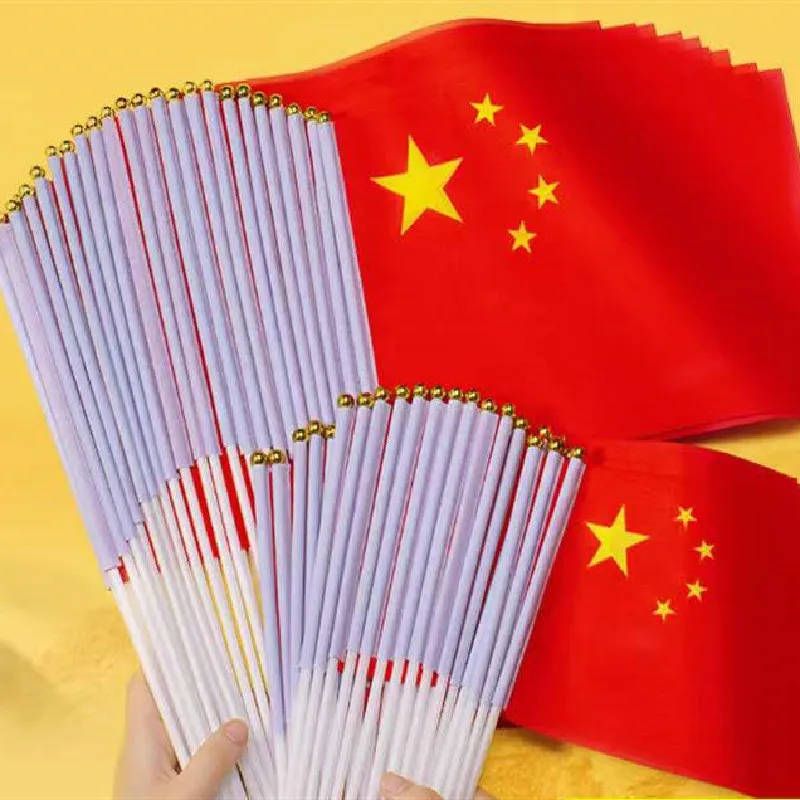 

10pcs Hand shaking the Chinese five-star red flag