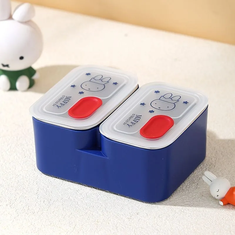 Новый милый ланч-бокс Miffy с изоляцией, квадратный, с крышкой, для студентов и офисных работников, коробка для еды, мультяшный бенто-бокс, милый подарок для мальчиков и девочек (art.: 3920d94b79aed) - 3920d94b79aed
