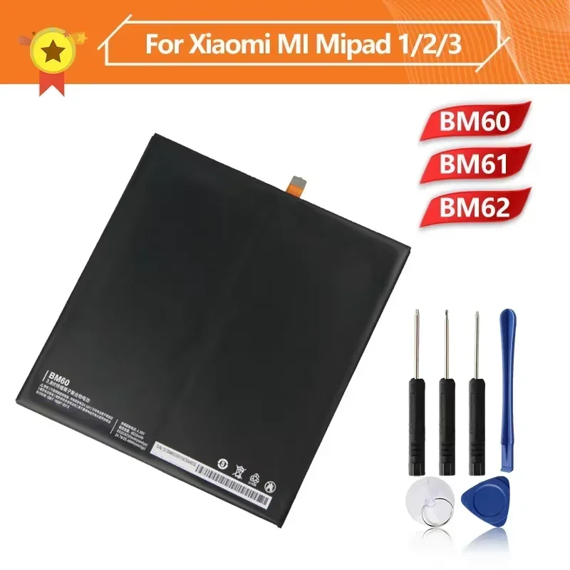 Фото Аккумулятор для телефона BM60 BM61 BM62 для Xiaomi MI Mipad 3 2 1 Mipad2 Mipad3 A0101 2015716, сменный аккумулятор с инструментом для замены №1