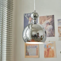 postmodern design chrome color metal led pendant lights for kitchen dining room bar counter loft hanging lamp fixtures decor