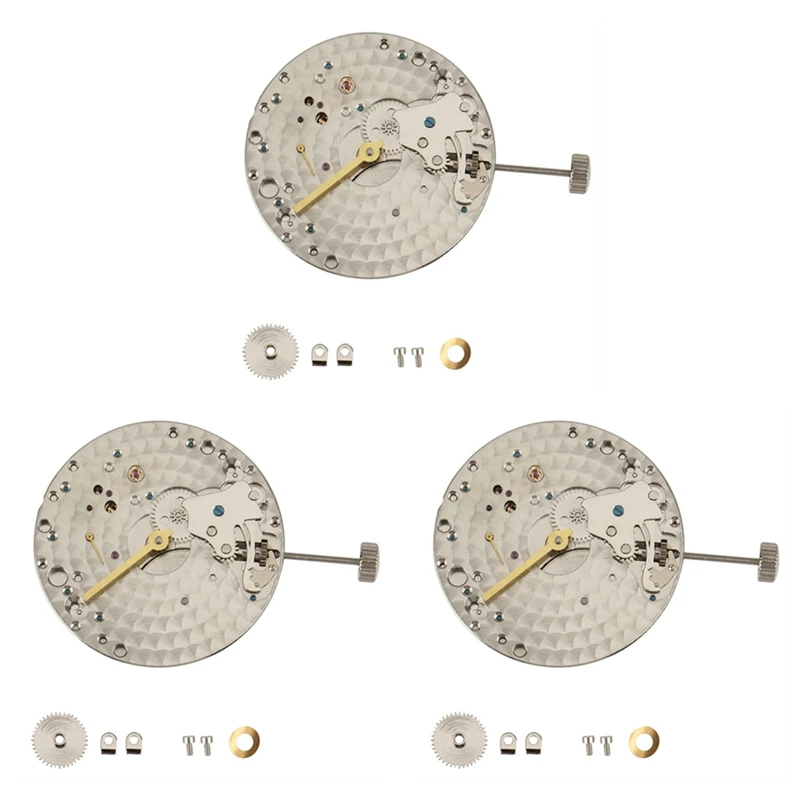 

3X Mechanical Hand Winding 6497 St36 Watch Movement P29 44Mm Steel Watch Case Fit 6497/6498 ST3600 Movement Watch