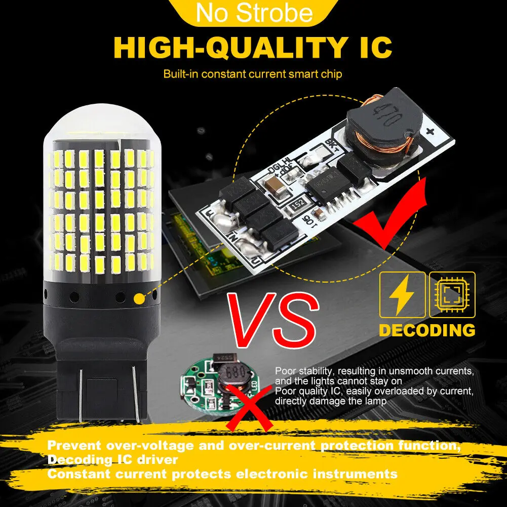 2 шт. супер яркая лампа Canbus T20 W21W 7440 SMD