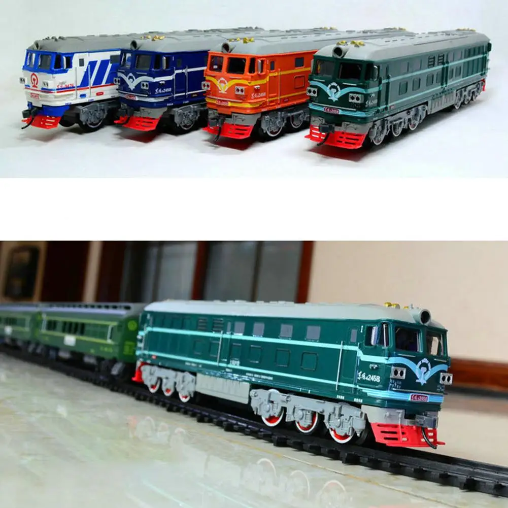 

RCtown Music Track Trains Electric Long Rail Vehicle Classic Children's Toys Simulation Car For Kid's Birthday Gift