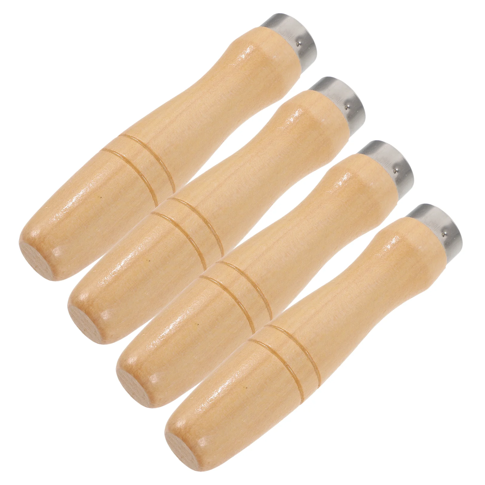 

4 Pcs Wooden Handles File Grip Rasp Ergonomic Multifunction Multipurpose Sturdy