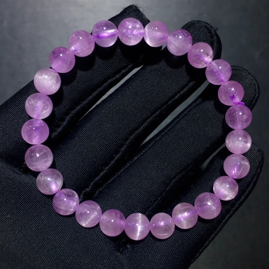 

Натуральные фиолетовые бриллиантовые украшения 7 мм для женщин и мужчин, красивый подарок, кошачий глаз, драгоценный камень, Кристальные бу...