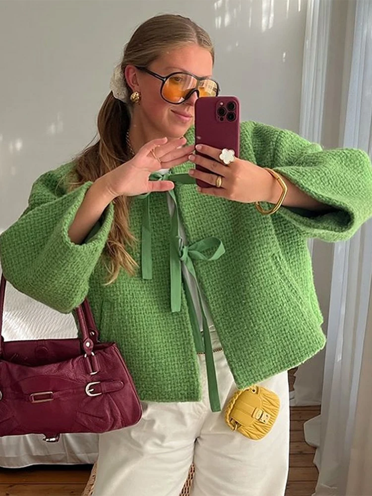 Повседневная женская куртка на шнуровке модные женские куртки с круглым вырезом