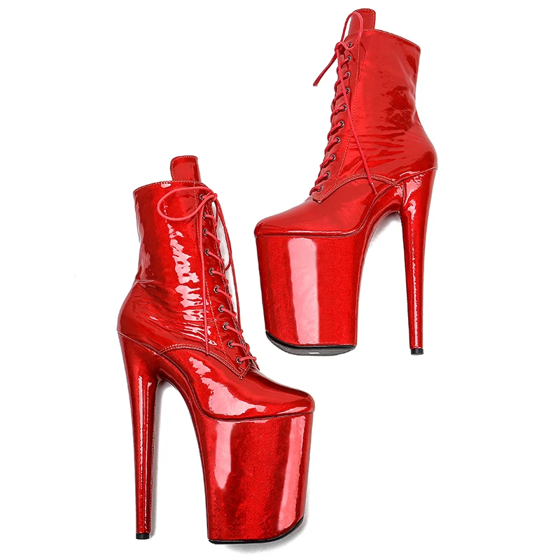 Leecabe PU upper Sexy boots 23CM/9inches   High Heels Platform Pole Dance shoes