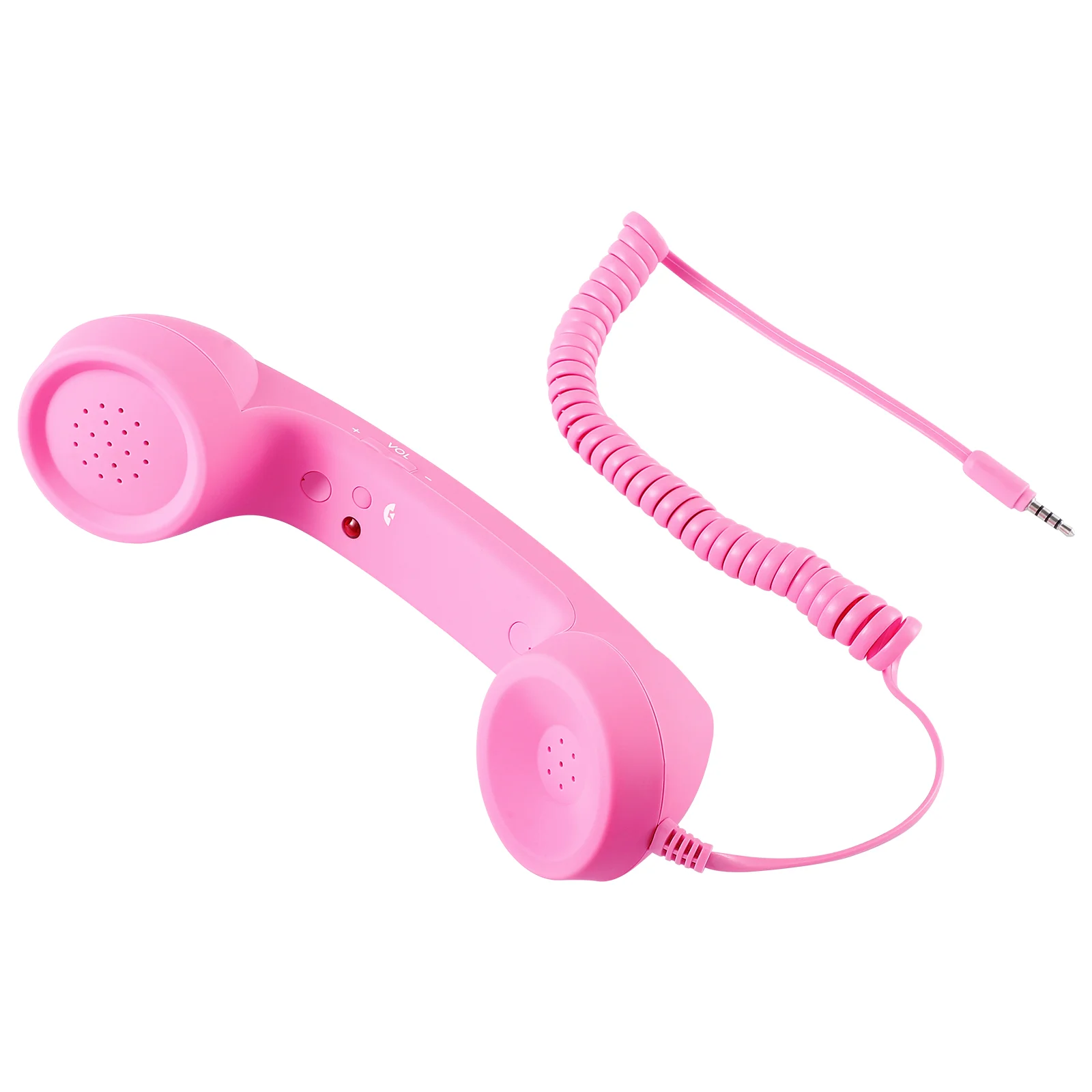 

UKCOCO Cellphone Retro Handset 35MM Smart Phone Receiver Old Style Mobile Phone Receiver (Pink)