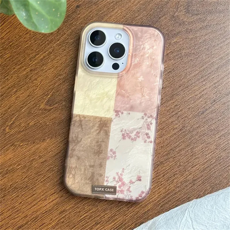 Противоударный чехол для iPhone 16 Pro Max, 17, 15, 14, 13, 12, 11, XS Max, X, XR, 7, 8 Plus, SE2, 16 с цветочным пэчворк-узором «Вихрь» (art.: 3920d99fc8086) - 3920d99fc8086