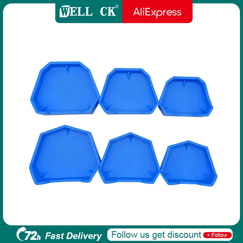 Фото WELL CK 2 шт./компл. базовый набор для стоматологической модели, 3 размера, основа для штукатурки, формы для бывших форм, лоток для протезов, базовый комплект для стоматологической лаборатории №1