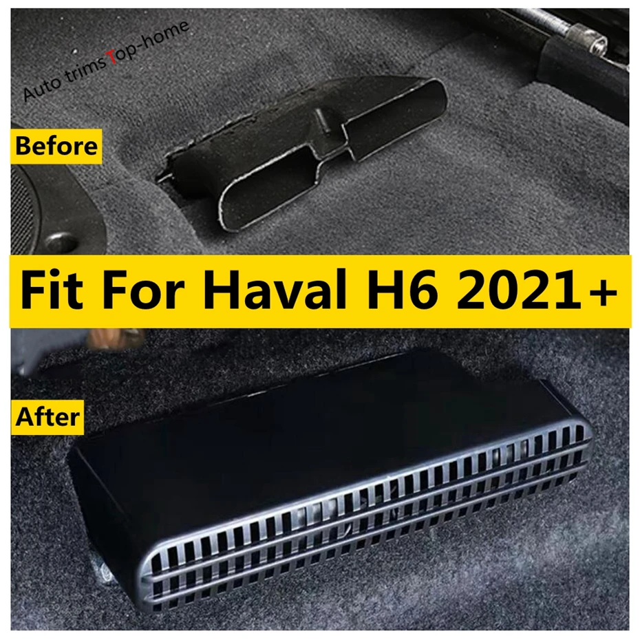 

Car Under Seat Floor Air Conditioning AC Heater Vent Outlet Cover Sticker Grill Frame For Haval H6 2021 2022 Plastic Accessories