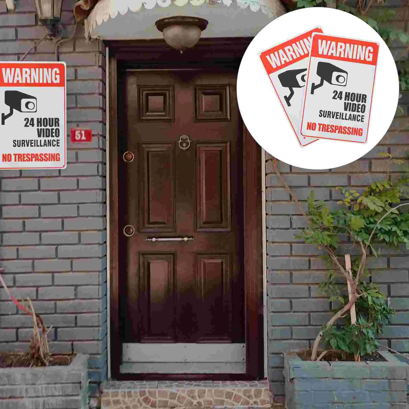 

2 шт., предупреждающие знаки для видеонаблюдения