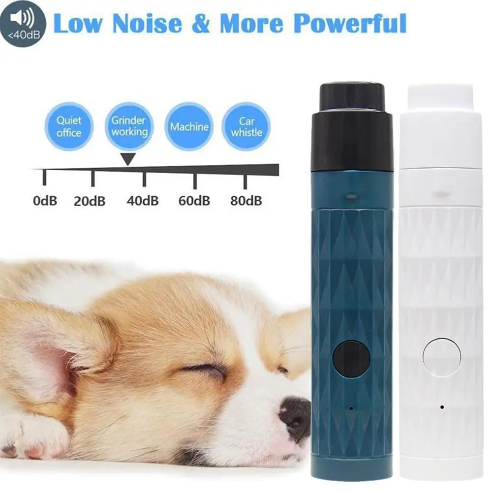 

Машинка для маникюра и педикюра, электронный инструмент для груминга животных со встроенными пластиковыми насадками