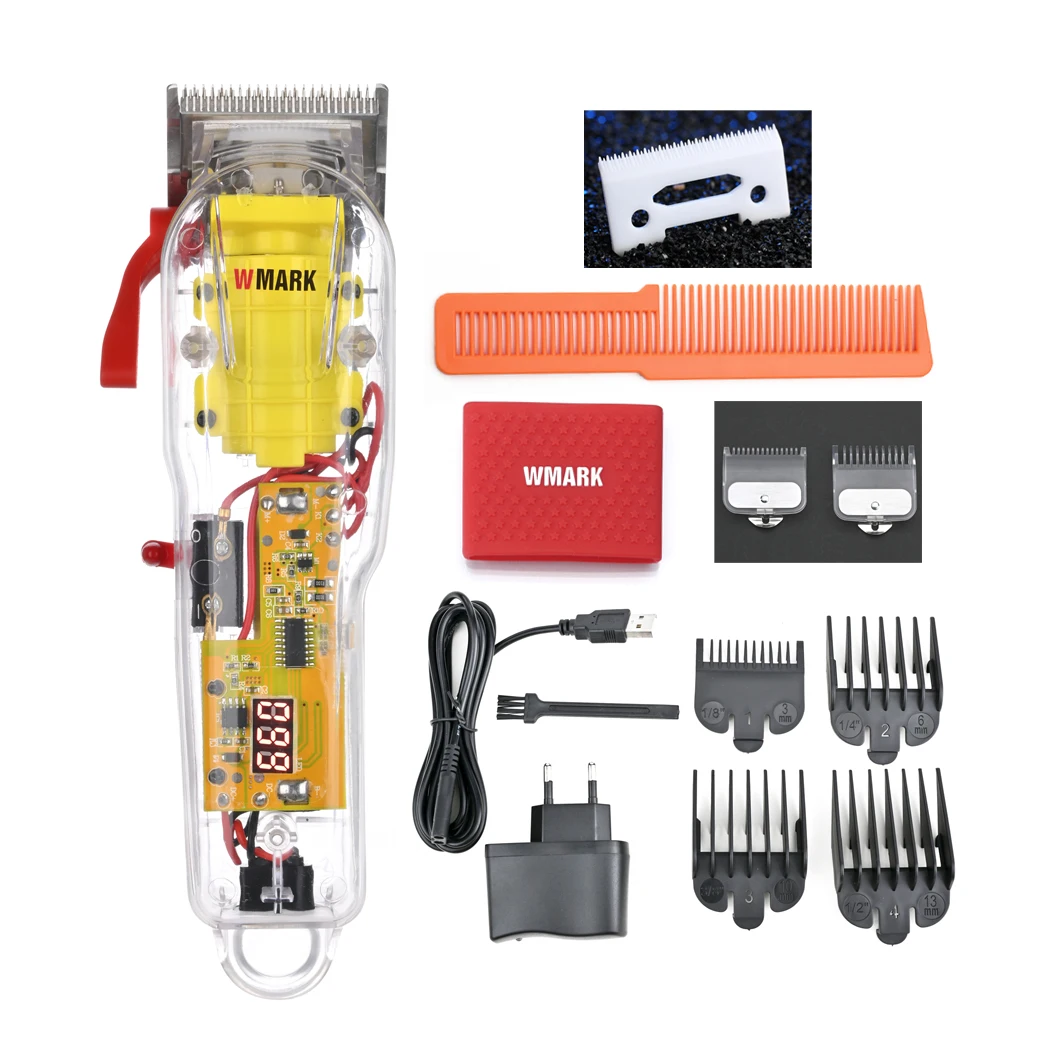 NEW WMARK NG-128 Doodle Design Rechargeable Hair Clipper Cartoon Style Professional Cord & cordless