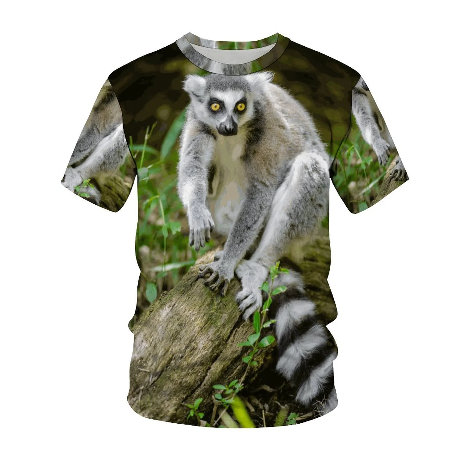 

Летняя мужская футболка Naughty Lemur с 3D принтом, Уличная Повседневная Мужская футболка