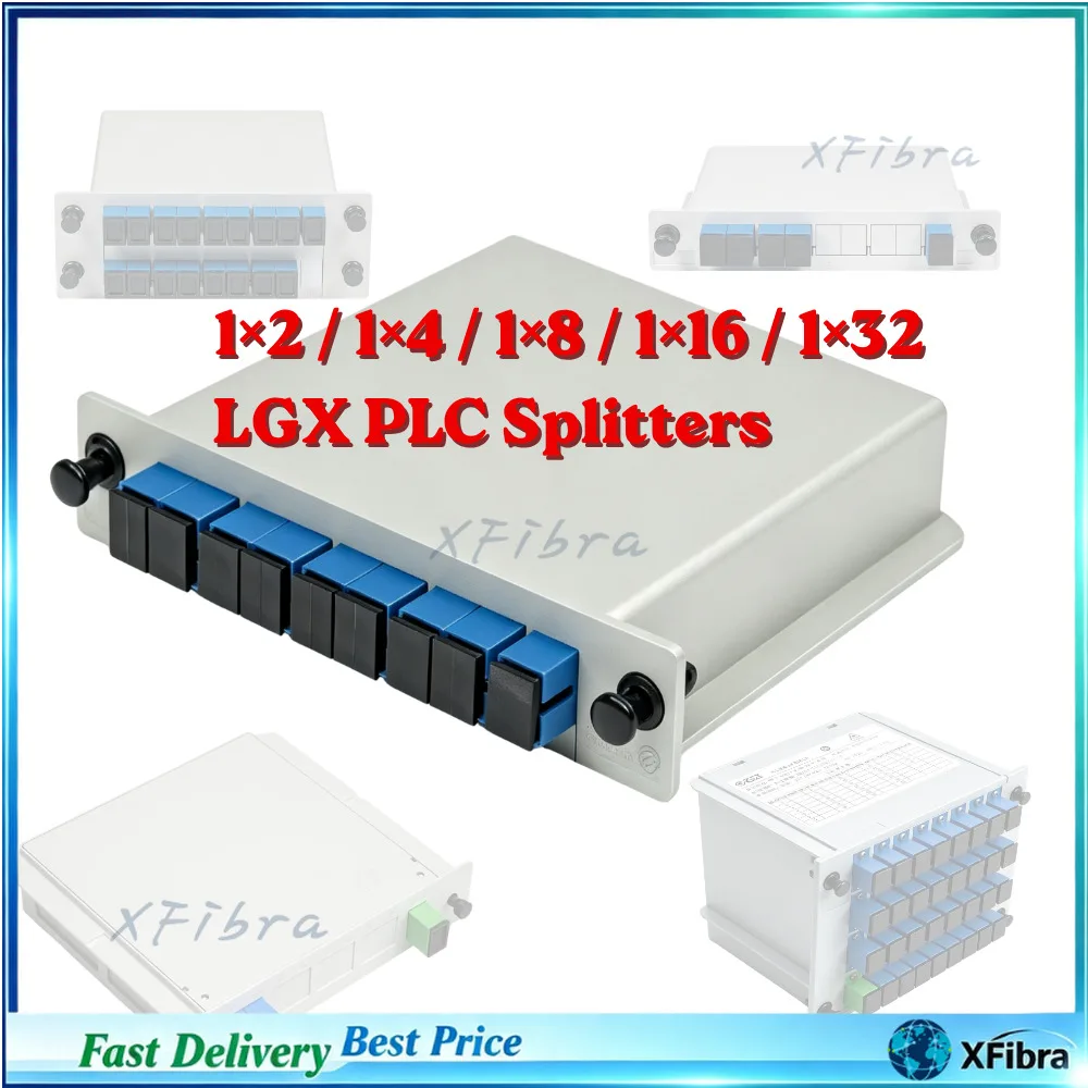 Фото 1x2 1x4 1x8 1x16 1x32 LGX кассетный PLC-сплиттер SC/UPC одномодовый оптический сплиттер вставного типа для FTTH GPON EPON CATV №2