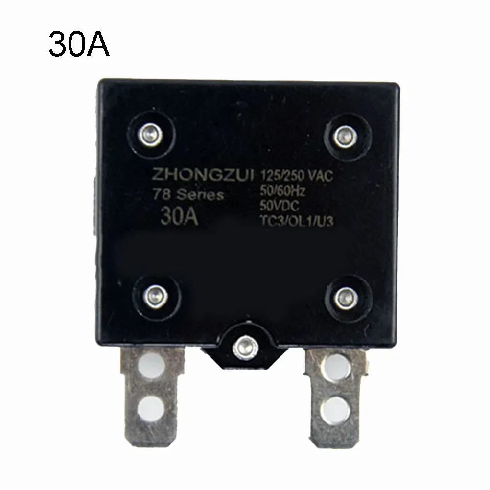 Реле автоматического сброса, предохранитель, термопереключатель, автоматический выключатель, защита от перегрузки по току, аксессуары для детских электромобилей 5-30A