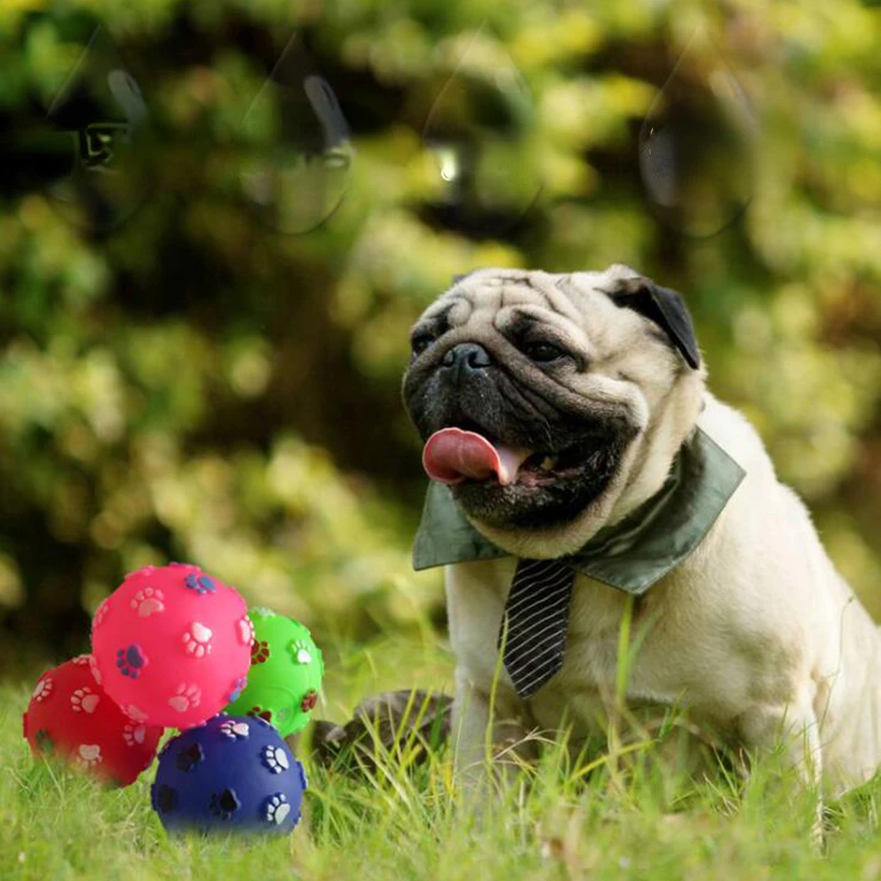 Soft Rubber Chew Sound Interactive Ball Toys Pet Supplies