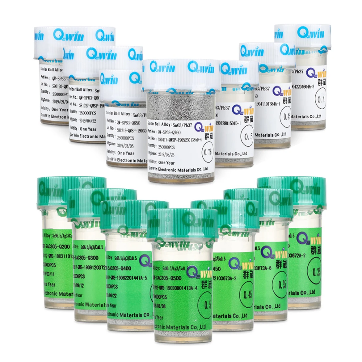 

Бусины для пайки BGA Qwin 250 000 шт.