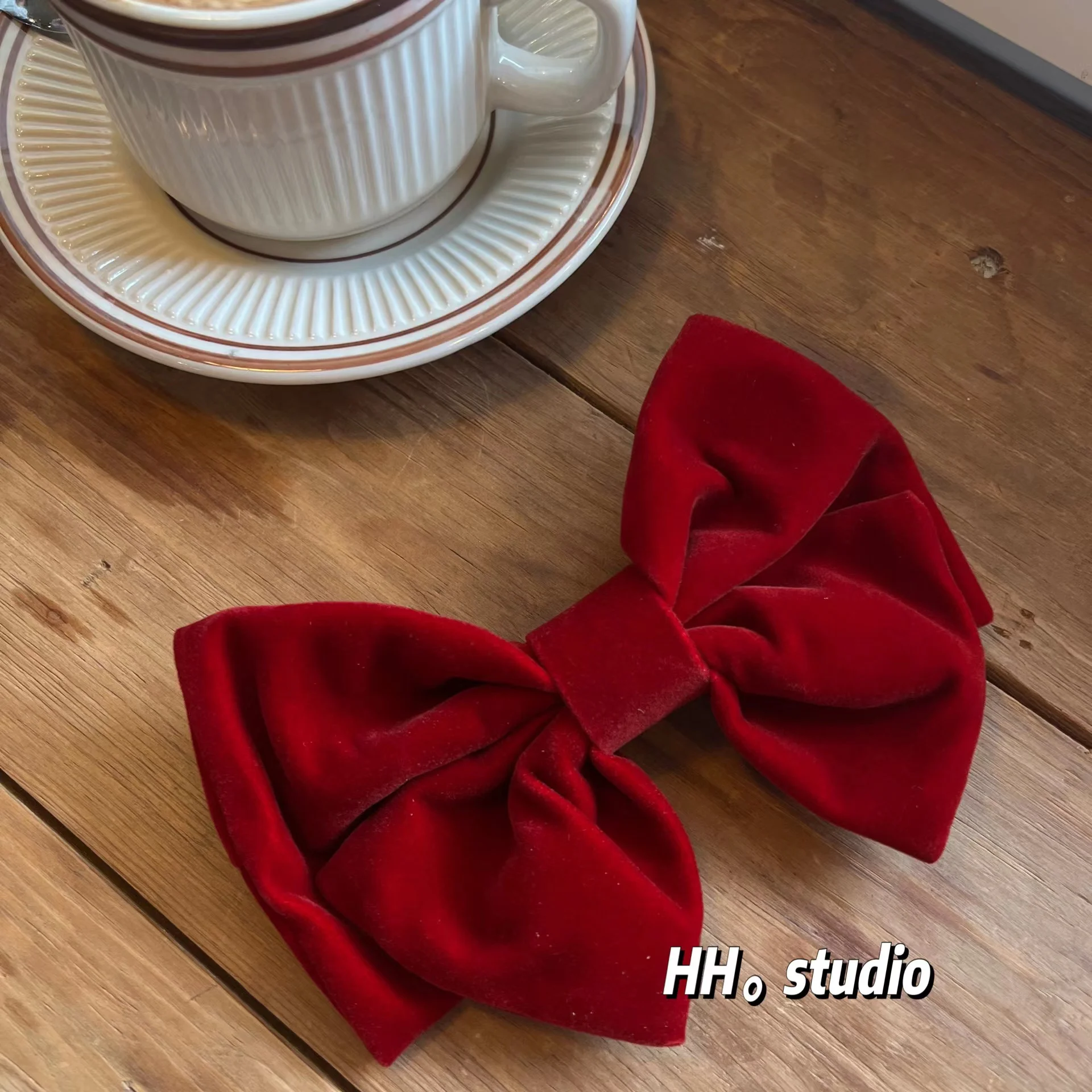 

Красная бархатная заколка для волос серии B, заколка для волос с бантом, аксессуары для волос