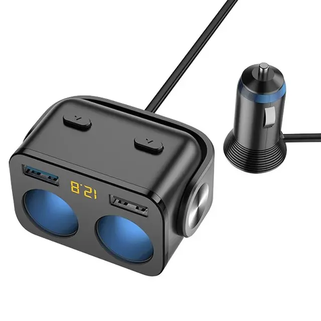 

Автомобильное зарядное устройство прикуривателя, 12 В, USB-разветвитель QC 3,0, быстрая зарядка, автоматический адаптер питания, разъем для сигар, быстрое зарядное устройство