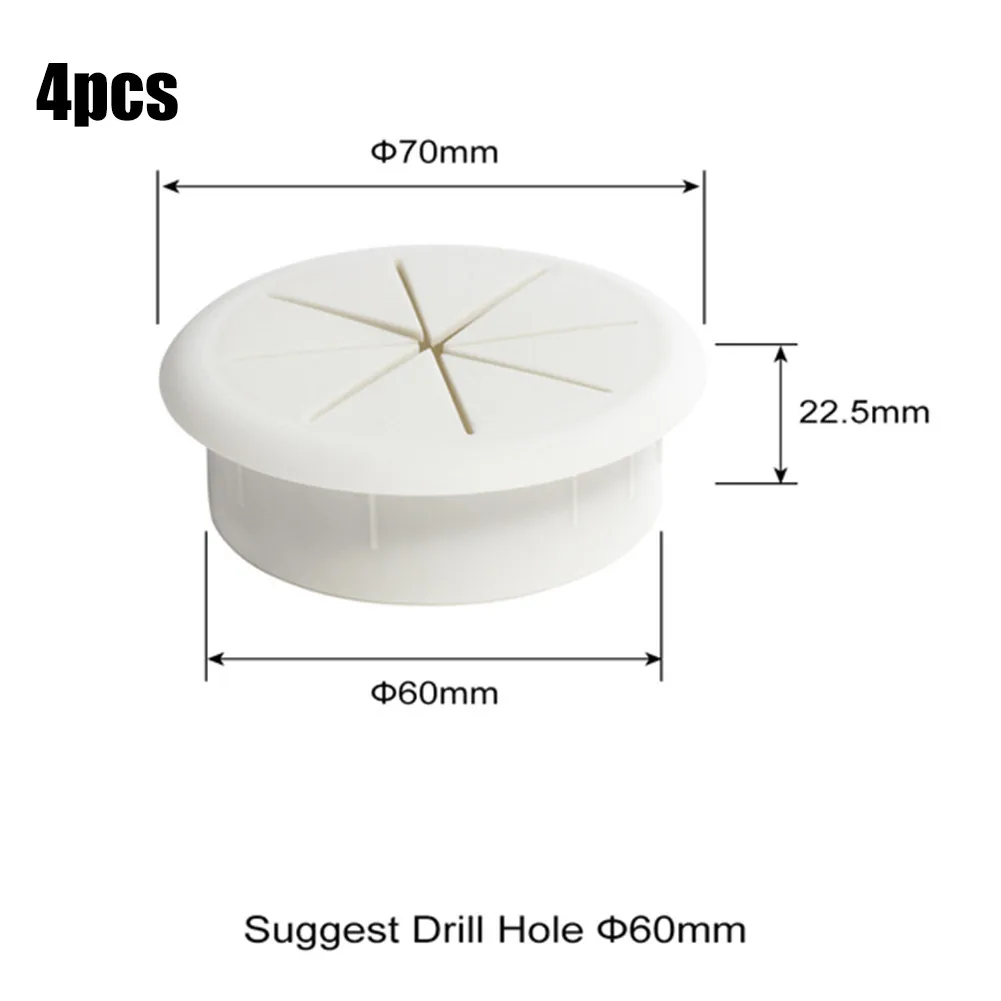 

Desk Cord Grommet Flexible Silicone Cable Hole Cover Wire Organizer Cable Pass Through Round Gasket White Black