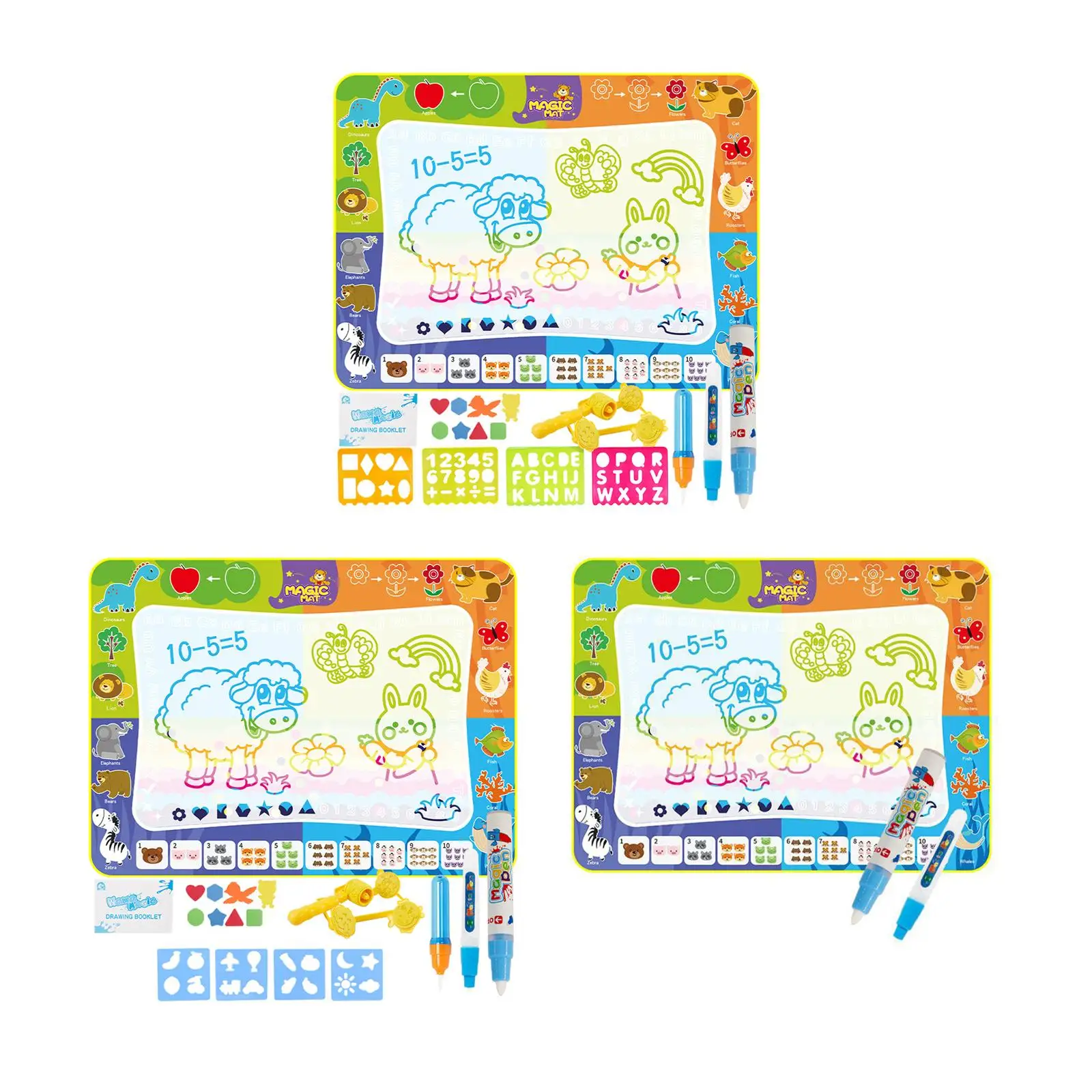 

Doodle Mat Developmental Reusable Foldable Water Drawing Mat for Kids Girls Boys Age 2 3 4 5 6 Year Old Toddler Birthday Gifts