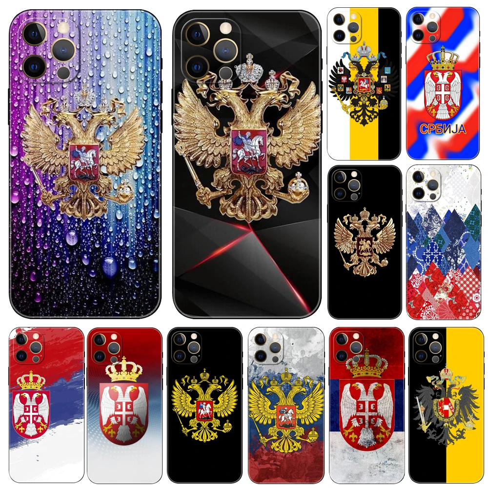 

russia Flag phone case for iphone 14 2020se 6 6s 7 8 plus x 10 XR XS 11 12 13 mini pro MAX soft black tpu back cover