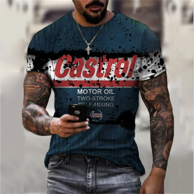 

3D Printing Oversized T-Shirt Vintage Harajuku Male Clothing Fashion Tee Shirt Men Street Wear O-Neck Short-Sleeved Casual Tops