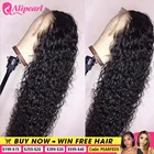 AliPearl парики из натуральных волос с глубокими кудрявыми волосами для женщин 13x4 HD, парик из натуральных бразильских волос 4x4