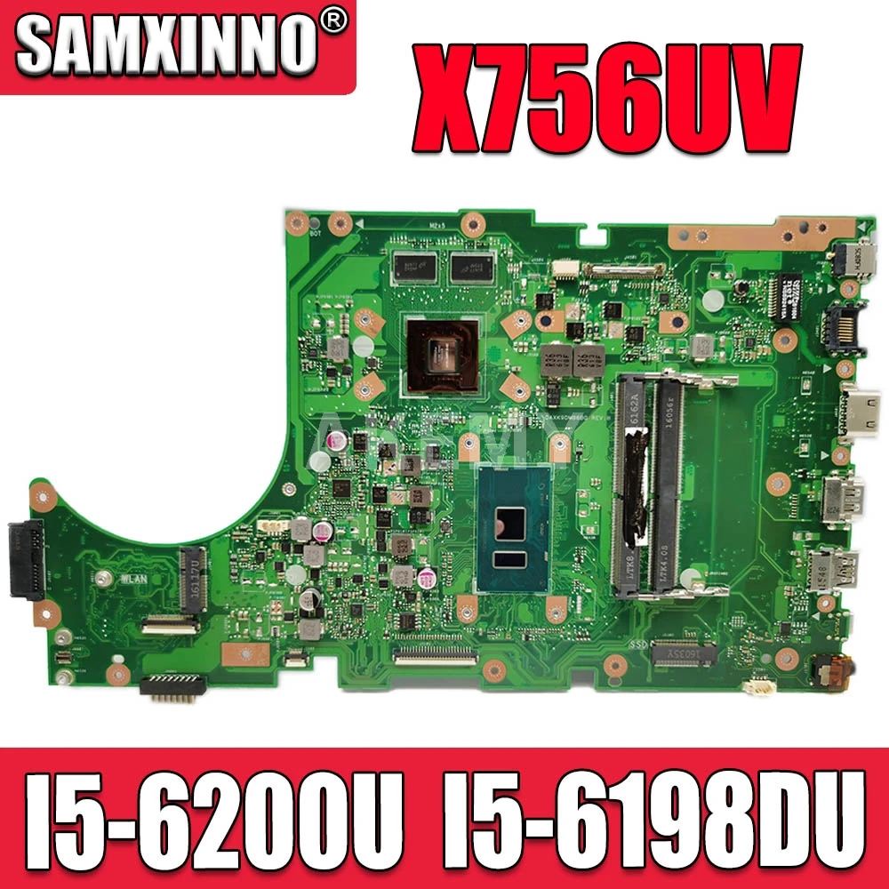 

Для ASUS X756UV X756UQ X756UVK X756UQK X756UB X756UJ материнская плата i5 CPU 2 Гб GPU 90NB0C70-R00010