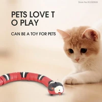 automatic cat toys interactive smart sensing snake tease toys for cats funny usb rechargeable cat dog toys interactive training