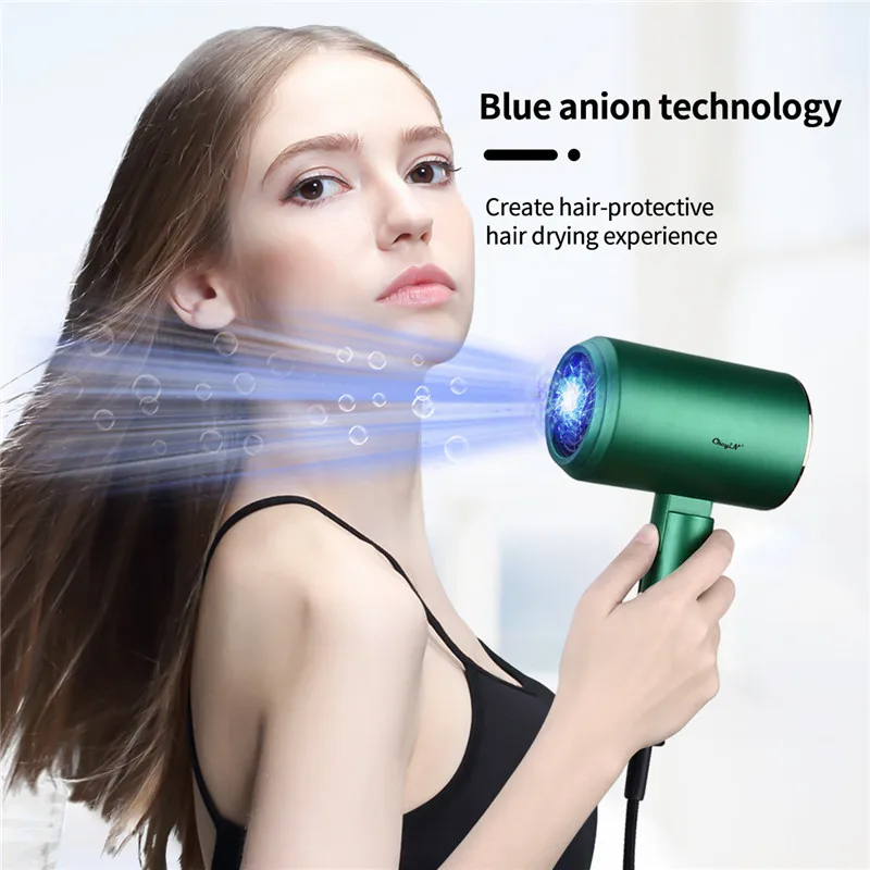 

CkeyiN Portable Foldable Mini Hammer-shaped Electric Hair Dryer Blue Light Constant Temperature Blow Dryer Ionic Blow Dryer