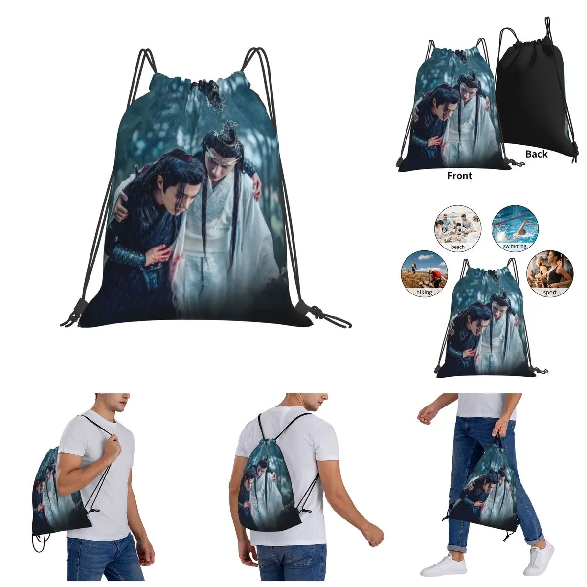 

The Untamed Drawstring Bags Gym Bag Funny Graphic Backpack Funny Novelty The Untamed Field pack
