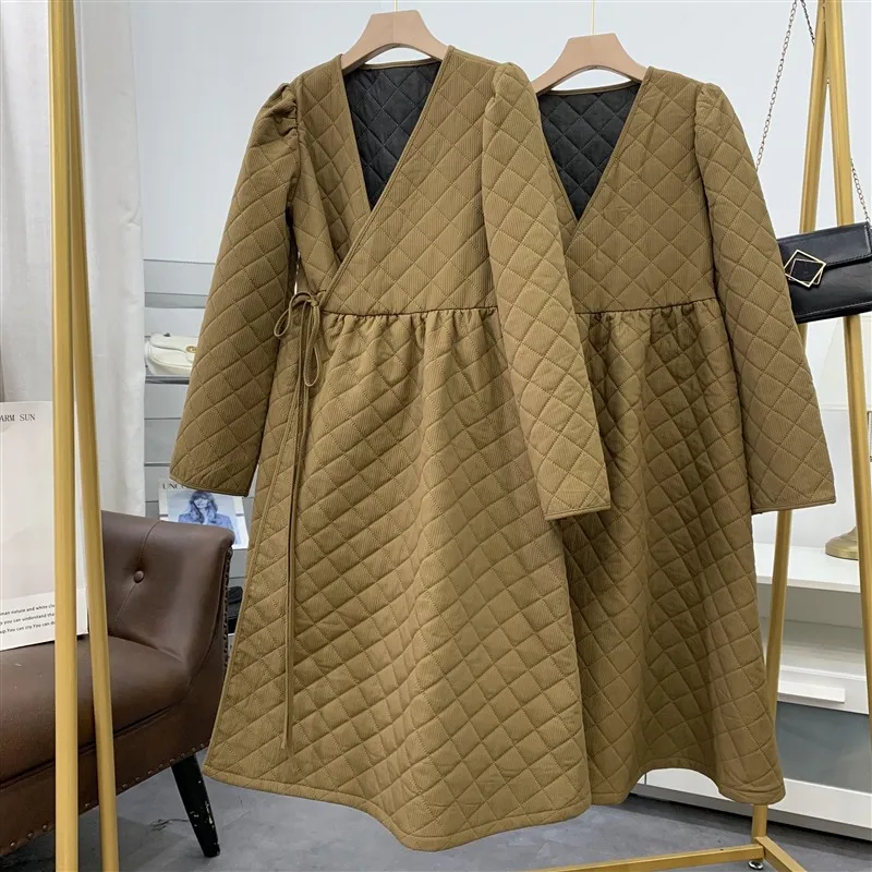 0 66 Платье Длинное платье Женское однотонное с ромбовидным узором Элегантное