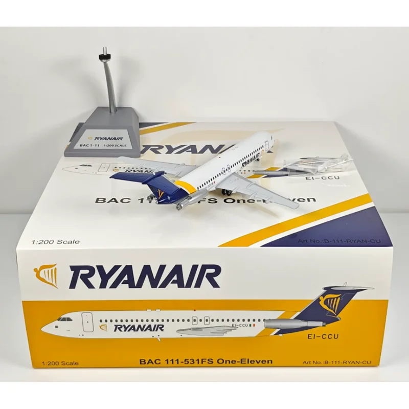 Фото Модель самолета B-Models Ryanair BAC 111 EI-CCU из сплава, масштаб 1:200, коллекционный предмет, украшение, игрушка №4