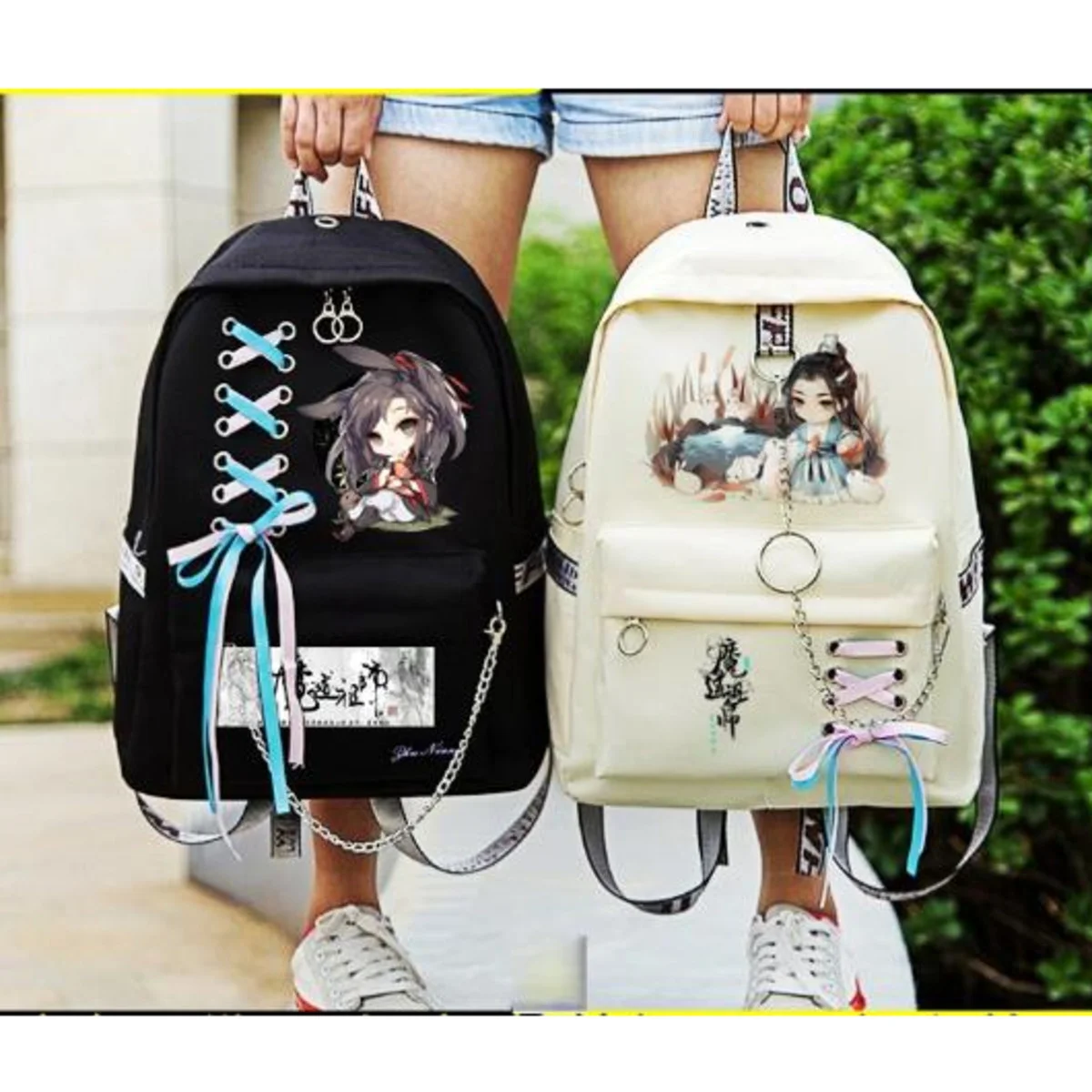 

Anime Mo Dao Zu Shi Grandmaster Of Demonic Cultivation Lan Wangji Wei Wuxian Cosplay Backpack School Shoulder Bags Gift Outdoor